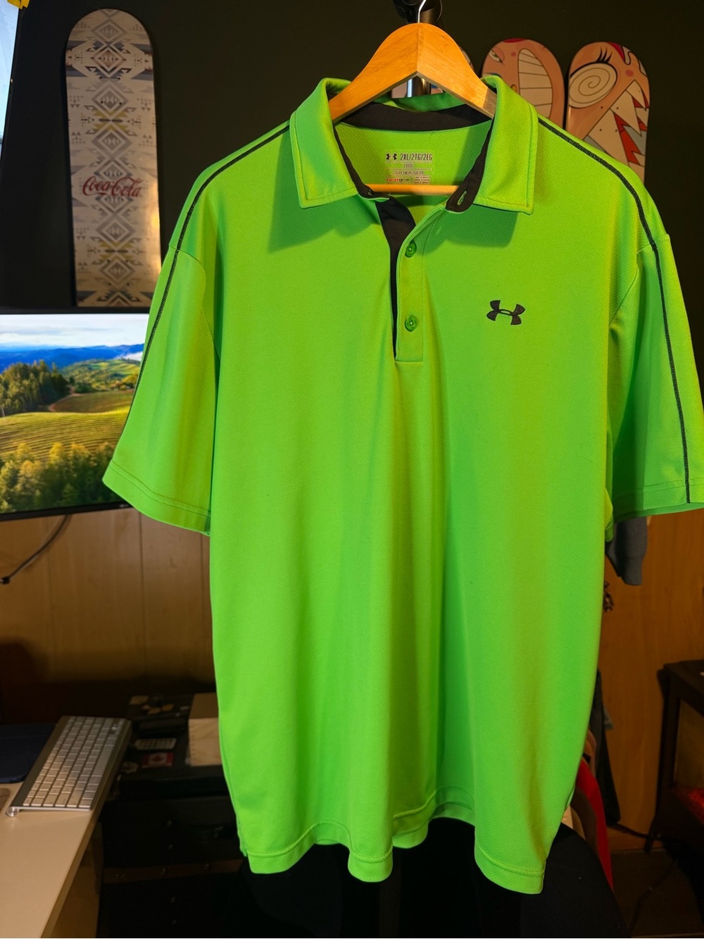 Under Armour HeatGear Golf Polo Men's Green Size Large